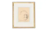 Head study of william somerset maugham by Graham Sutherland, Lithograph, artist's proof, sold Oct 2025
