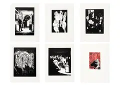 Annabel's, 14 original lino-cuts by Nicholas Garland, pencil and numbered, sold Oct 2025
