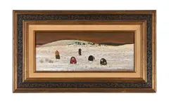 Les petites vieilles d'hiver by Max Savy, Oil on canvas, sold Oct 2025