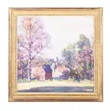 Sadler's corner, dedham by John Millar Watt, Oil on board, sold Oct 2025
