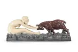 An art deco sculpture; circa 1920 by Affortunato Gory, sculpture, sold Oct 2025