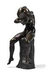 'lucile combing her hair' sculpture; 1981 by Stephan Buxin, Bronze From an edition of, sold Oct 2025