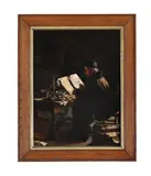 The scholar by Constant de Bruyne, 1886, Oil on panel, sold Aug 2025