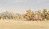 Harrow playing fields by Henry B. Wimbush, Watercolour, sold Aug 2025