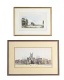 Cricket match by N. Bernard, Watercolour heightened with white, sold Aug 2025