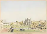 Interior fort of calcutta, from the top of the royal barracks by G. S. Davie, Pencil, ink and watercolour, heightened with white, sold Aug 2025
