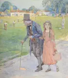 Old curiosity shop by Frank Reynolds, Pencil and watercolour, sold Aug 2025
