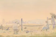 Untitled by Franklin White, Pencil and watercolour, sold Aug 2025