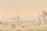 Untitled by Franklin White, Pencil and watercolour, sold Aug 2025