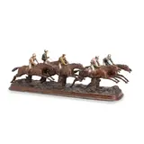 A spelter model of five racehorses by Paul Louis Émile Loiseau-Rousseau, sold Jun 2014