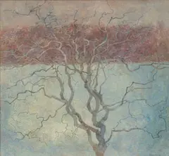 Winter Tree by Victoria Crowe, oil on board, sold May 2014
