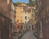 Vielle Ville, Nice by David Sawyer, oil on board, sold May 2014
