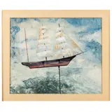 Sky Ship by John McCoy, mixed media on paper, offered Mar 2024