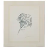 Untitled by Jose Luis Cuevas, Lithograph Self Portrait, 1970, sold Mar 2024