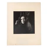 Portrait of Alicemarie Mutrux by Imogen Cunningham, 1973, Gelatin silver print, mounted, sold Mar 2024