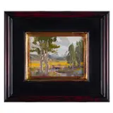 Tree Reflection by Camille Przewokek, oil on canvas, sold Jan 2024