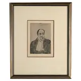 Portrait of Paul Signac by Joseph Victor Roux Champion, 1927, Etching and aquatint, offered Jan 2024