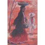 Hurrying Home by Louis Siegriest, Gouache on paper.Titled, sold Jan 2024