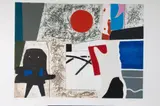 The Wanderer under the Red Sun by Max Papart, 1978, Aquatint and carborundum in colors on heavy wove paper, sold Dec 2023