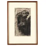 Der Trauernde (Mourner) (K. 137.V.b) by Käthe Kollwitz, 1919, Etching, drypoint and sandpaper on wove paper, sold Dec 2023