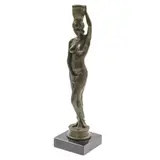 Untitled by Alan LeQuire, Bronze SculptureFigure of a Classically draped woman balancing a basket.on a mar, sold Dec 2023