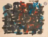 Empreintes by Jean-Dominique Villeri, 1950, Monotype rehaussé à la gouache, sold Jul 2026