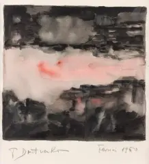 Composition by Pierre Dmitrienko, 1960, Aquarelle sur papier, sold Jul 2026
