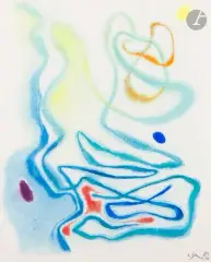 Composition by Gustave Singier, 1973, Aquarelle, sold Jul 2026