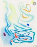 Composition by Gustave Singier, 1973, Aquarelle, sold Jul 2026