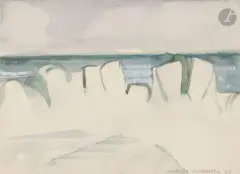 Paysage by Christine Boumeester, 1966, Aquarelle et rehauts de gouache, sold Jul 2026