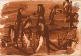 Pêcheurs by Jean Hélion, 1964, Gouache, sold Jul 2026