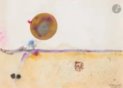 Avancez-nous les commodités de l'incommunicabilité by Albert Diato, 1983, Encre, lavis d'encre et aquarelle, sold Jul 2026