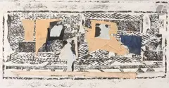 Composition by Jeanne Coppel, 1971, Technique mixte et collage, sold Jul 2026