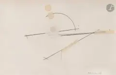 Composition by Marcelle Delphine Cahn, 1968, Encre et collage, sold Jul 2026