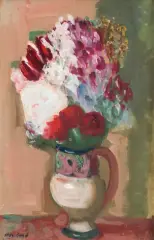 Bouquet de fleurs by Max Band, Gouache sur papier contrecollé sur toile, sold Jul 2026