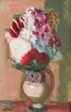 Bouquet de fleurs by Max Band, Gouache sur papier contrecollé sur toile, sold Jul 2026