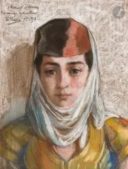 Portrait de femme juive algérienne by Édouard Moyse, 1878, Pastel, sold Jul 2026
