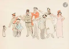 Le Juif accusé par les nations réunies, circa 1900 by Abel Pfeffermann Pann, Lithographie en couleurs, sold Jul 2026
