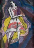 Élégante en tenue de sortie by Hugo Scheiber, Gouache, sold Jul 2026