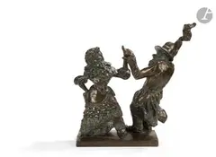 Danse d’un couple juif au Shtetl by Issachar Ber Ryback, Bronze à patine brune, sold Jul 2026