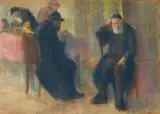 Juifs dans une synagogue by Arthur Markowicz, Pastel, sold Jul 2026