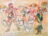 Le Porteur d’eau by Walter Spitzer, 1985, Aquarelle et gouache, sold Jul 2026