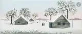 Village enneigé en Russie by Jean Hugo, 1952, Gouache, sold Jun 2026