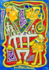 Personnage à deux têtes by Yvon Taillandier, Gouache sur papier, sold Jun 2026