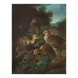 Jeunes gallinacés dans un paysage by Giorgio Duranti, Toile et chassis d'origines, sold Jun 2026