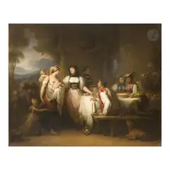 Le repas d'une famille de fermiers bernois avec des gitans by Pierre-Nicolas Legrand de Lérant, Toile, sold Jun 2026