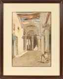 L'oasis de Sidi Okba" (Algérie) by Andrey Karlovich Lavezzari, Aquarelle sur papier - Localisée, sold Apr 2026