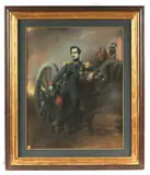 Portrait du baron Double en capitaine d'artillerie by Eugène Lami, vers 1842, Pastel sur papier signé en bas à droite (signature peut-être rapportée), sold Dec 2025