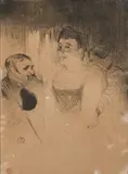 Judic. 1894 by Henri de Toulouse-Lautrec, Lithographie en noir sur vélin avec le cachet noir de l'artiste dans la planche et le timb, sold Nov 2024