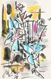L’accordéoniste by Gen Paul, Gouache noire et aquarelle sur papier signé et daté en bas à gauche, sold Nov 2024